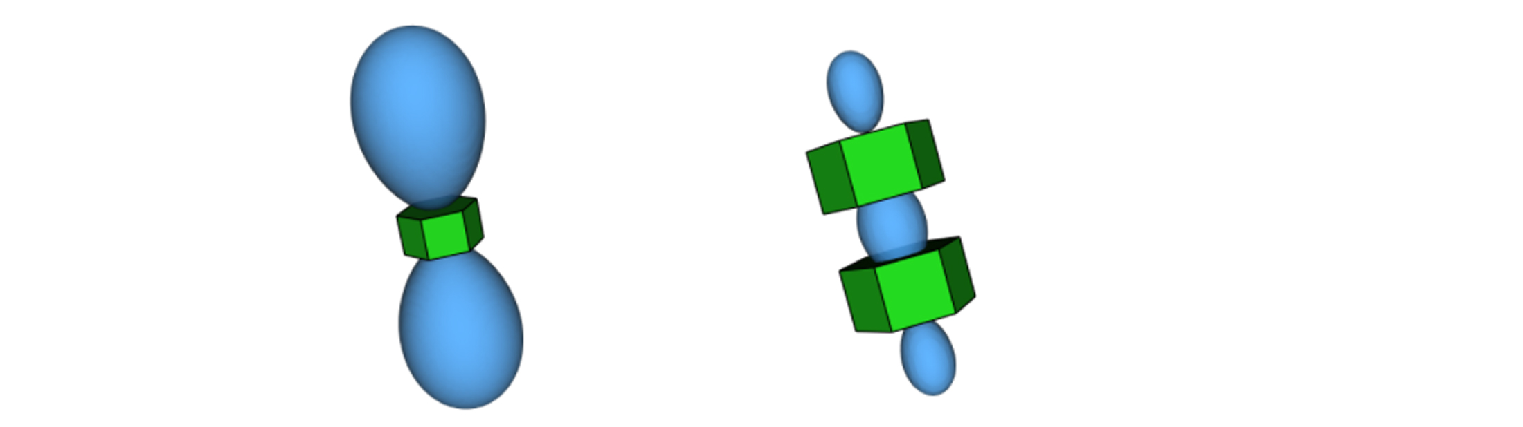 A rendering of the nanoparticle crystals