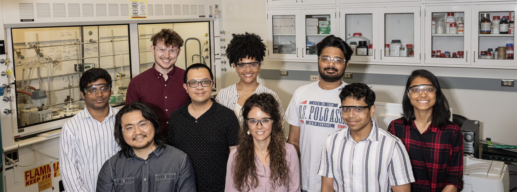 Eranda Nikolla and members of the Nikolla lab.